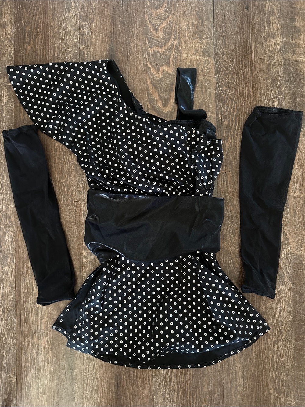 Competition Dance Costume One-piece One-shoulder/shorts Size Large Child